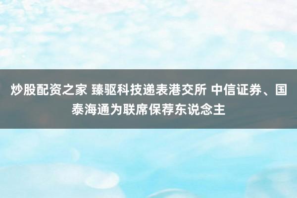 炒股配资之家 臻驱科技递表港交所 中信证券、国泰海通为联席保荐东说念主